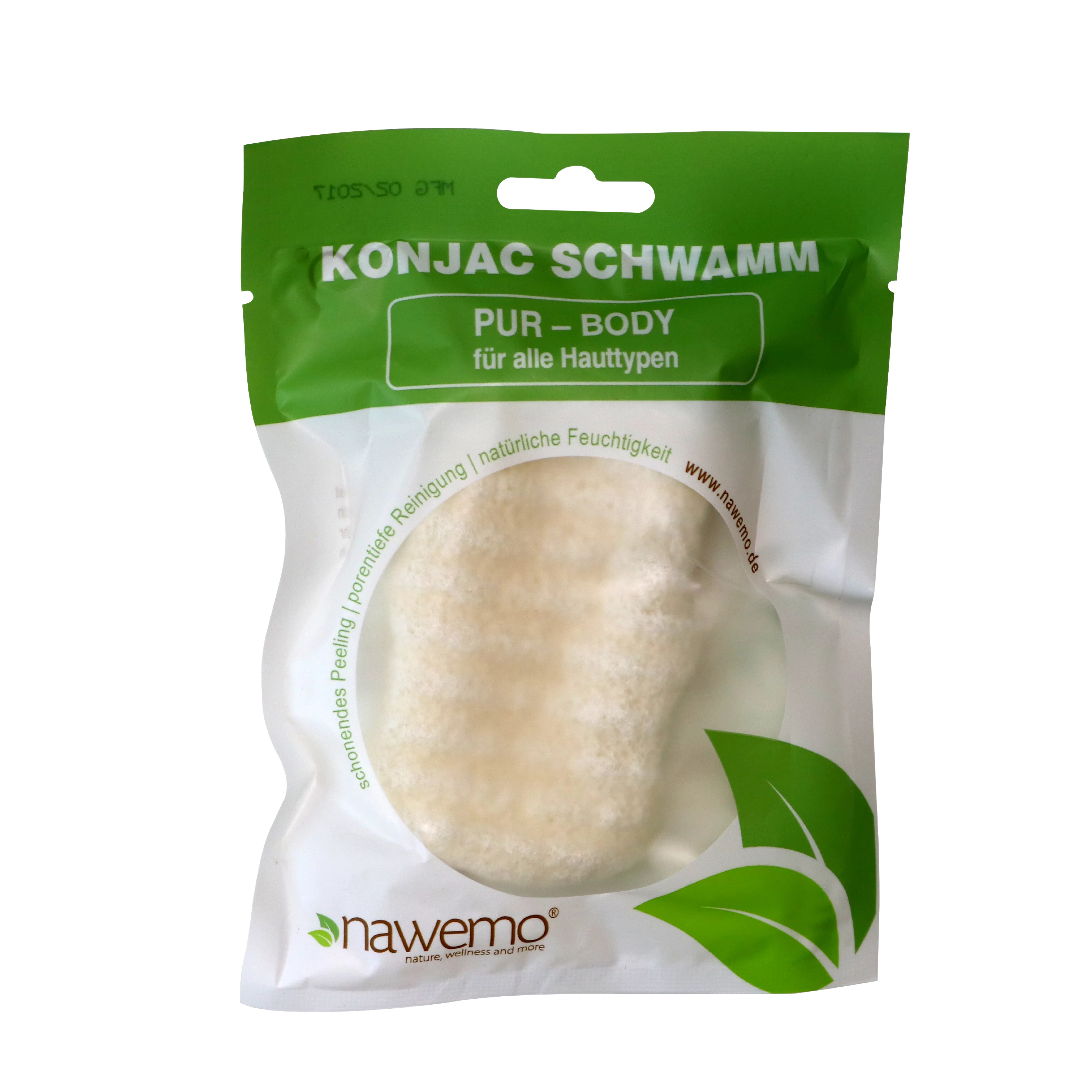 Konjac Körperschwamm Pur oval 