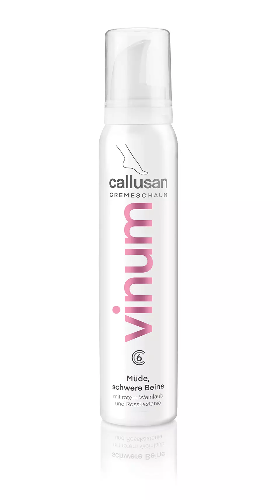 Fuß- und Bein Cremeschaum - vinum - müde und schwere Beine