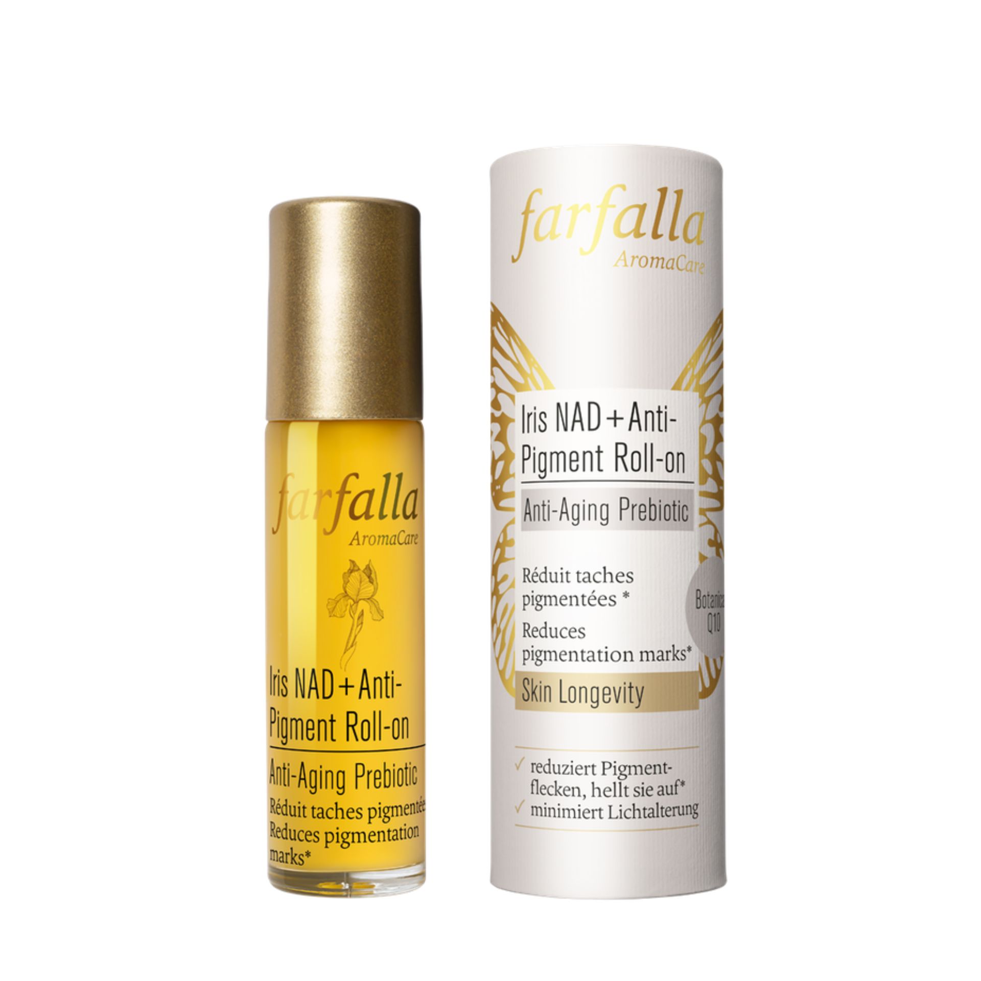 Iris NAD+ Anti-Pigment Roll-on, Anti-Aging Prebiotic