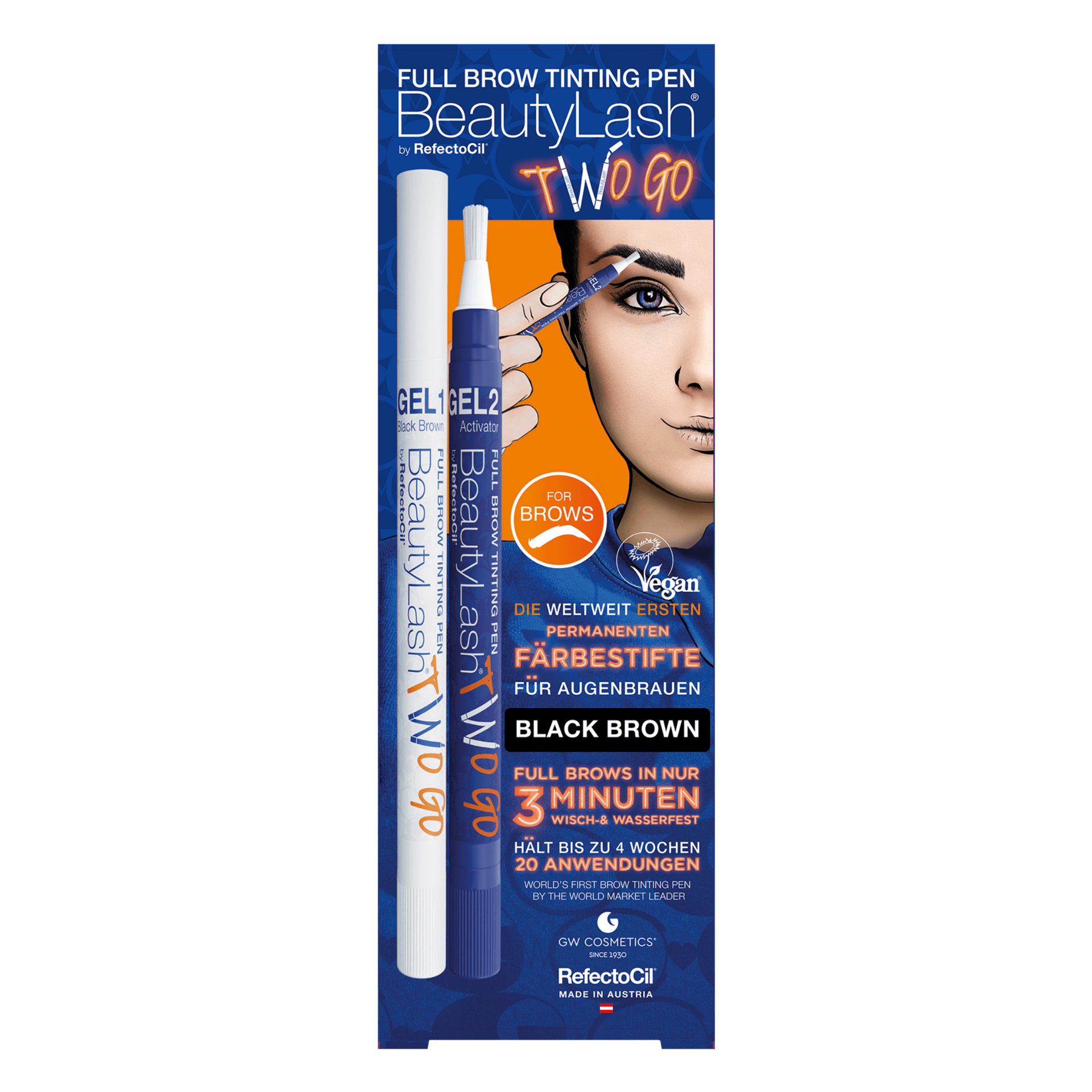 Beauty Lash Färbestifte TWO GO BLACK BROWN (schwarz braun)